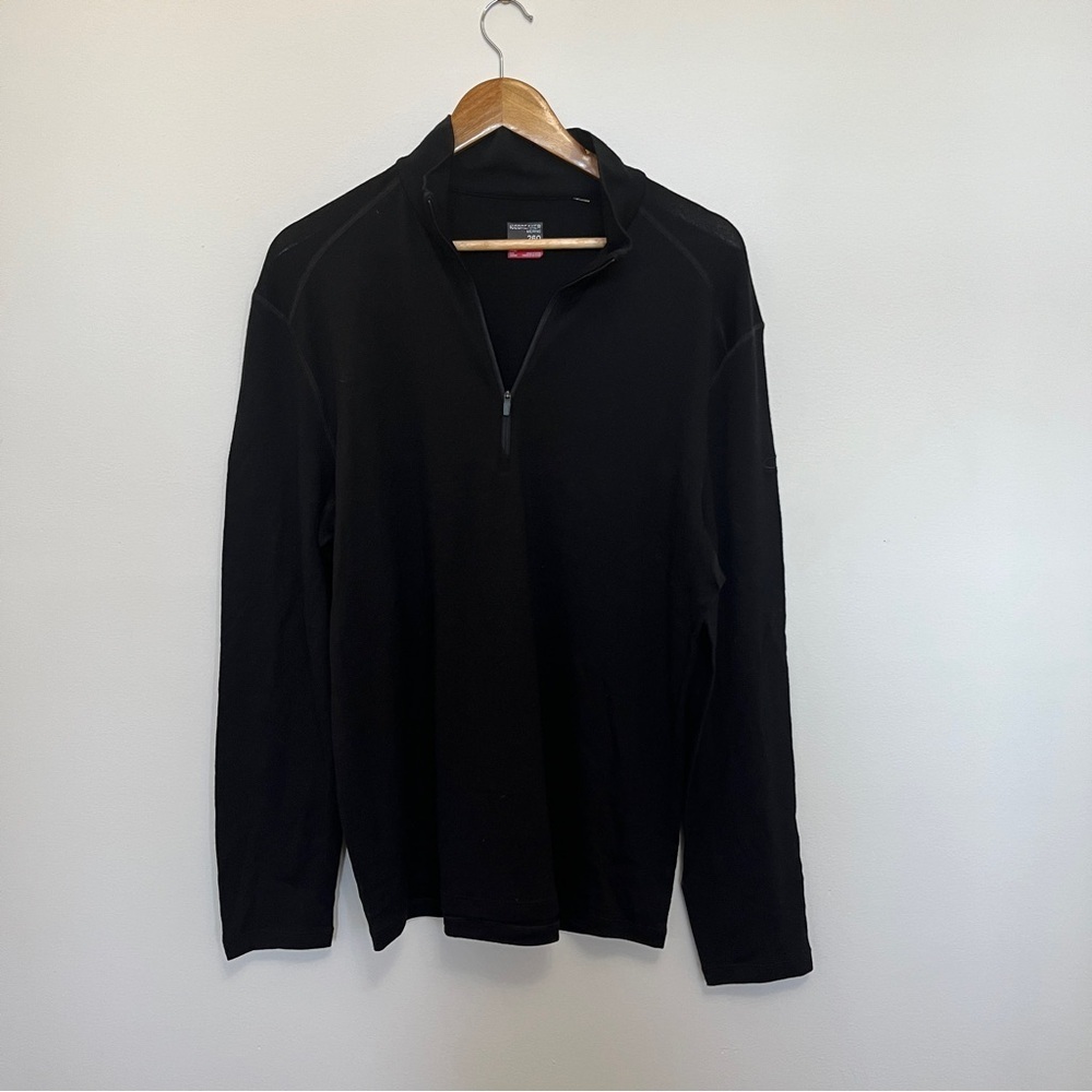 Icebreaker Merino 260 Men's Black Quarter Zip Up Pullover Size XL NWOT